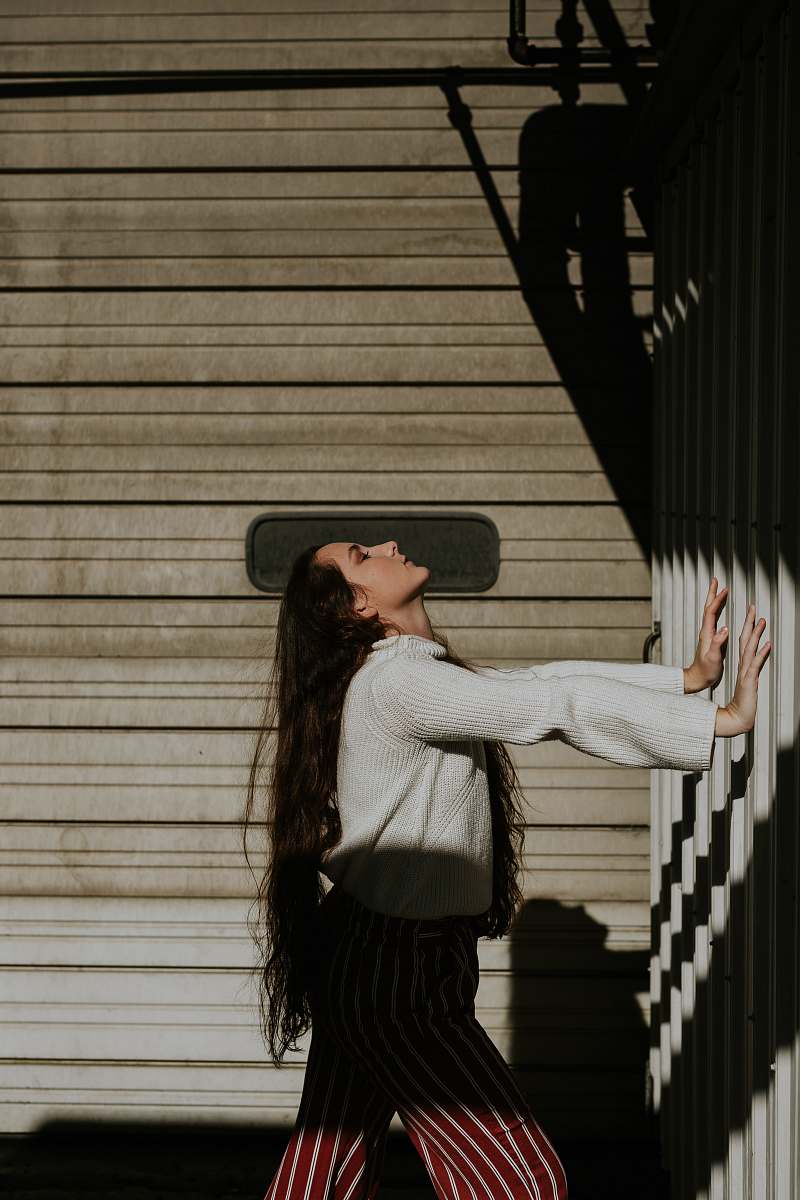 people woman holding galvanized iron sheet human