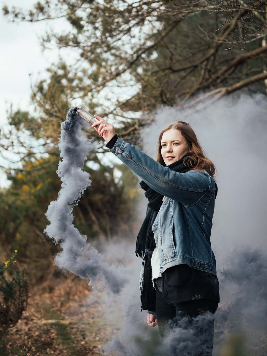 human woman holding smoking device people