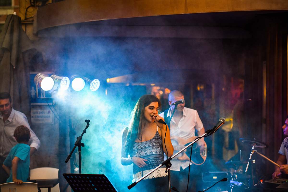 people woman singing on stage human