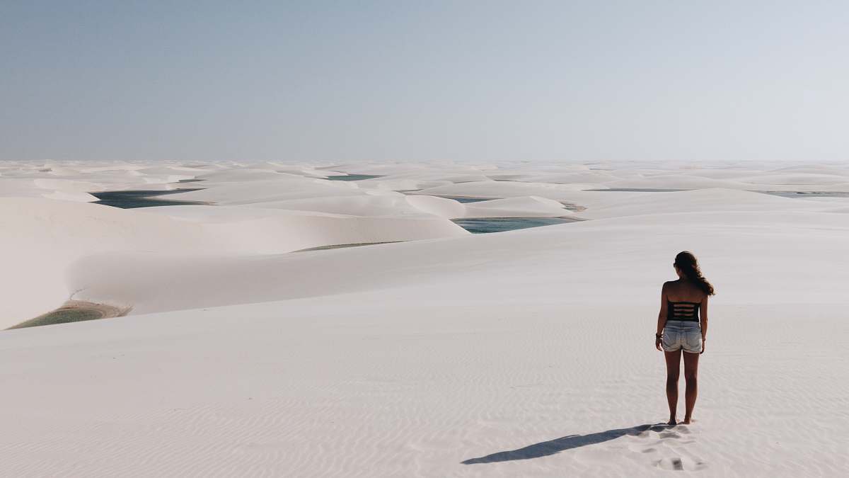 people woman standing on desert human