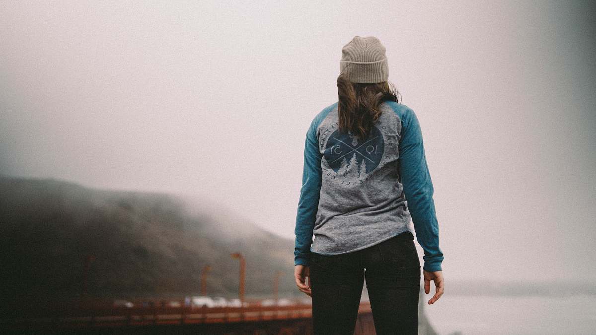 human woman standing on docking pier people