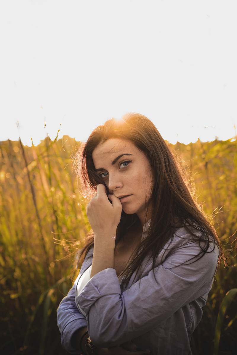 human woman standing on green grass people