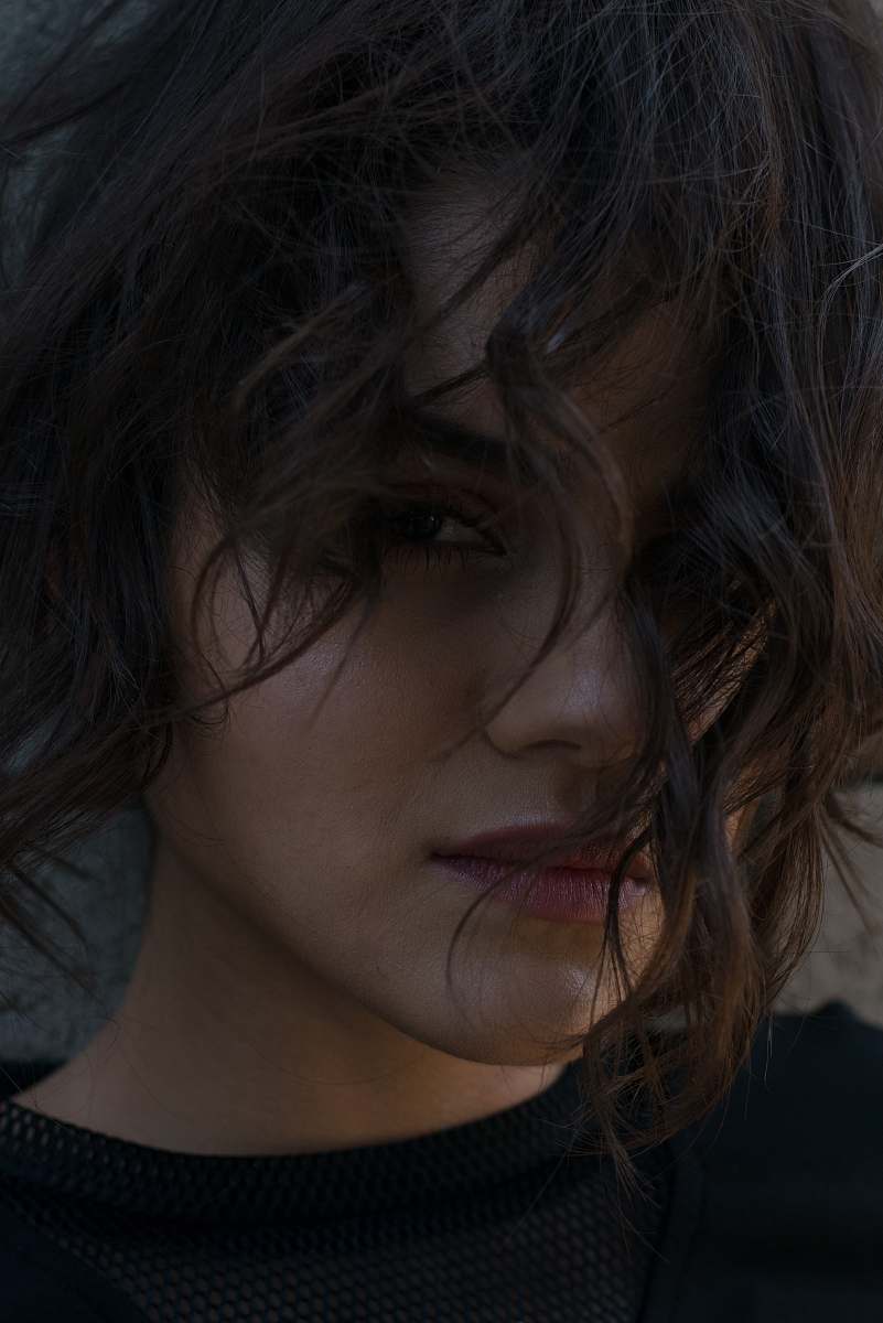 people woman wearing black top human
