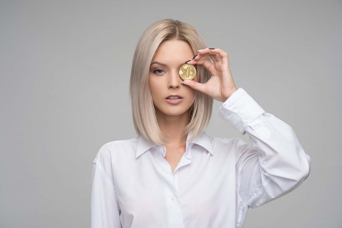 human woman wearing white dress shirt people