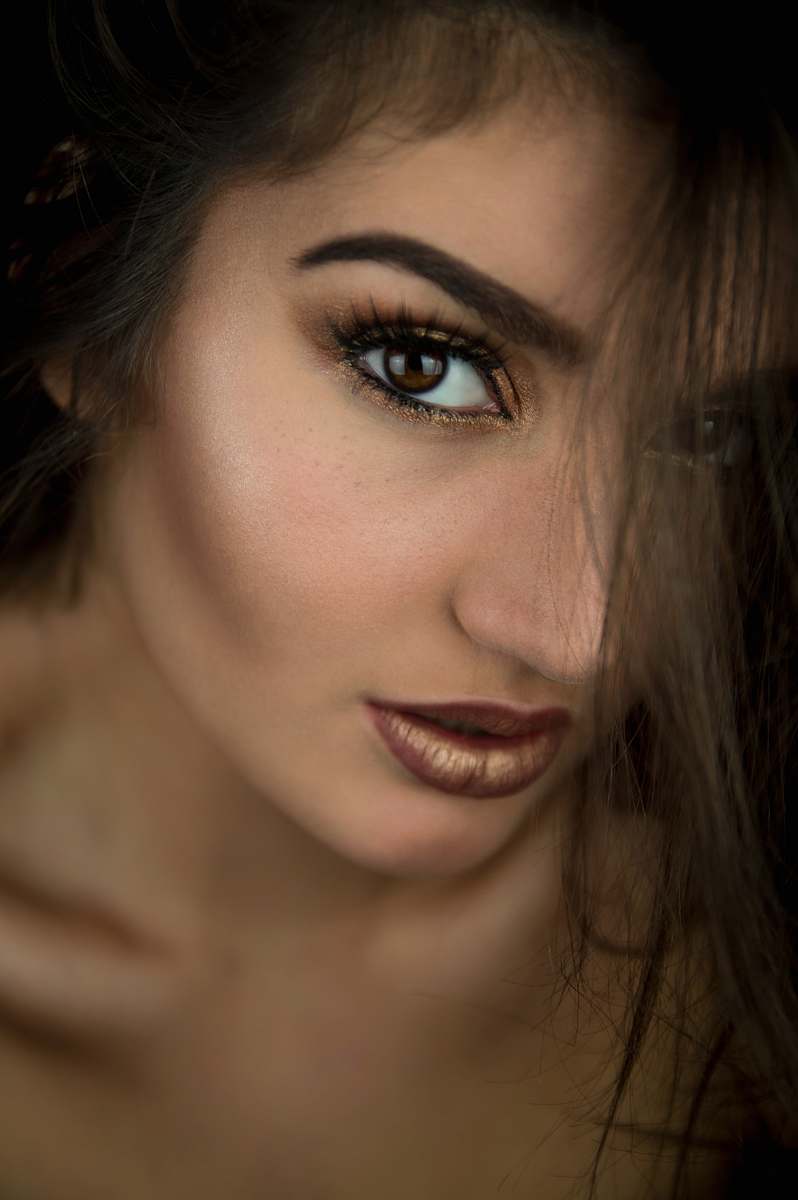 human women's brown lipstick people