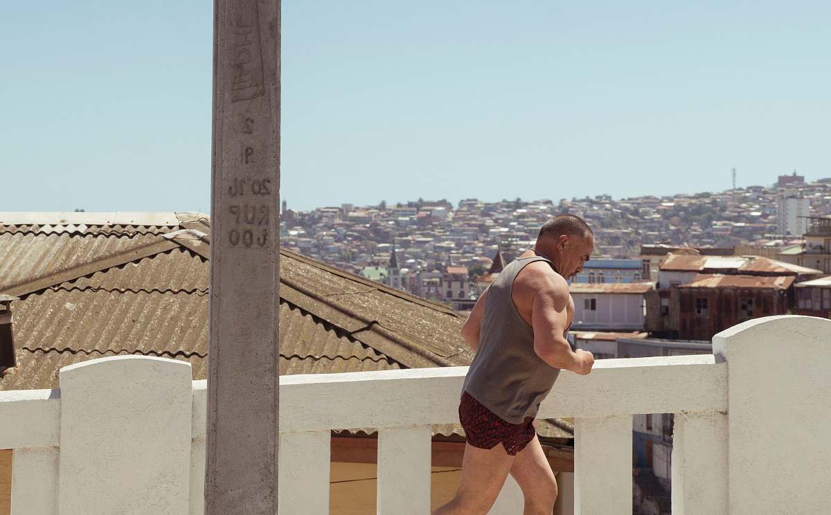 clothing man wearing gray tank top shorts