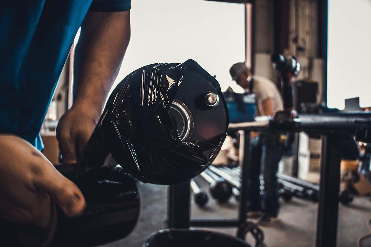 human person grinding tool person