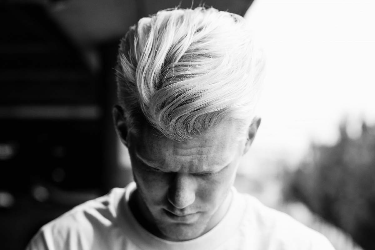 human grayscale photo of man person