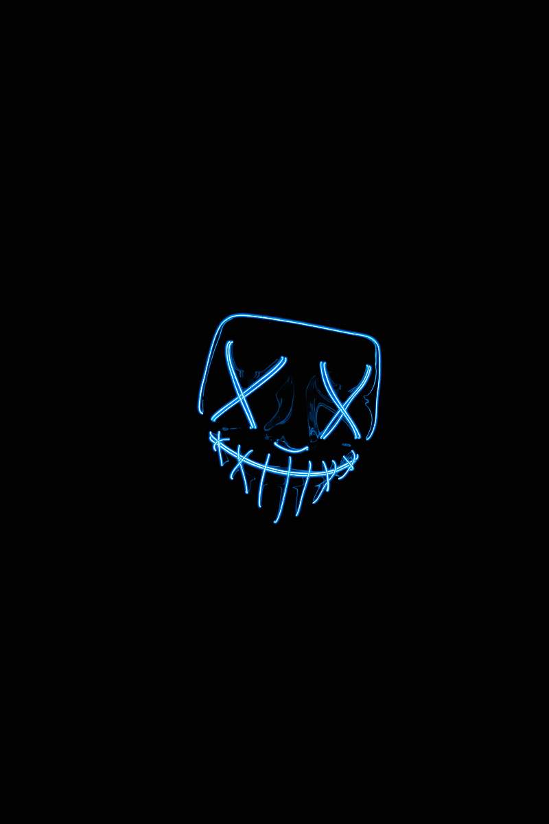 hand yellow neon light inside dark room halloween
