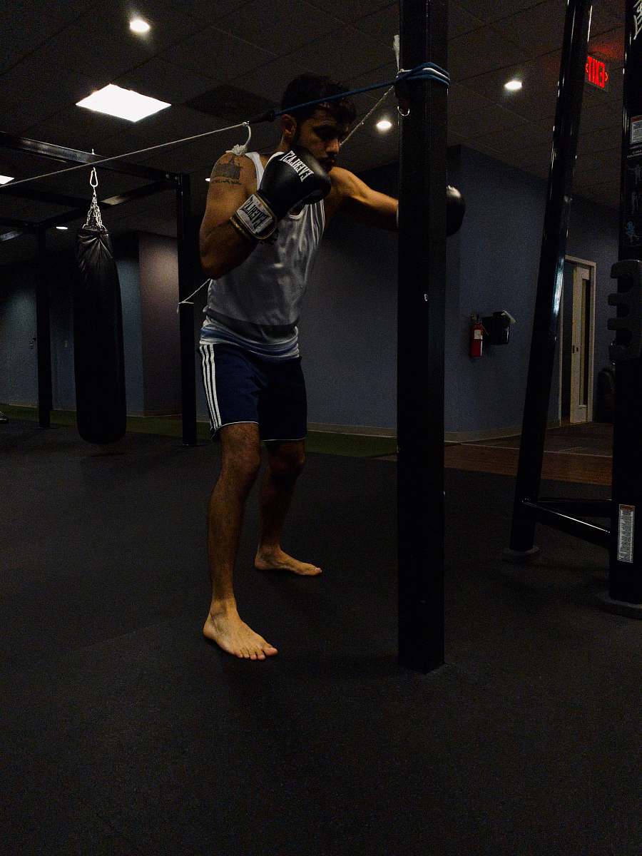 human man doing boxing person
