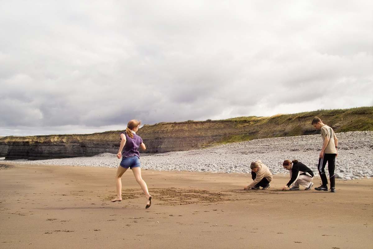 person woman and men on shore human