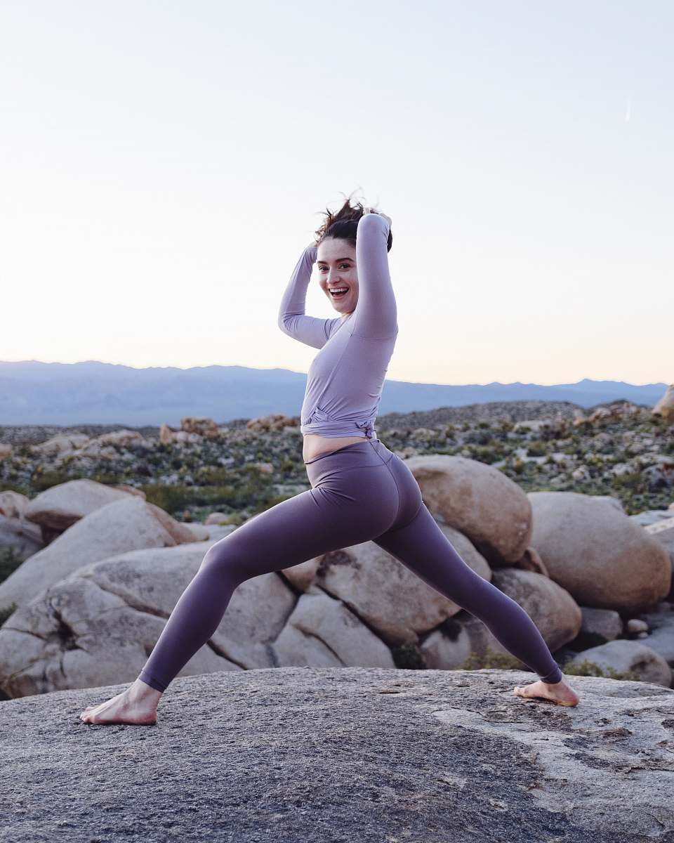 fitness woman doing yoga pose person