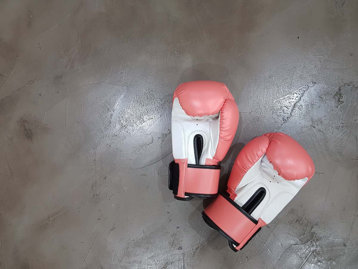 chair pair of pink boxing gloves furniture
