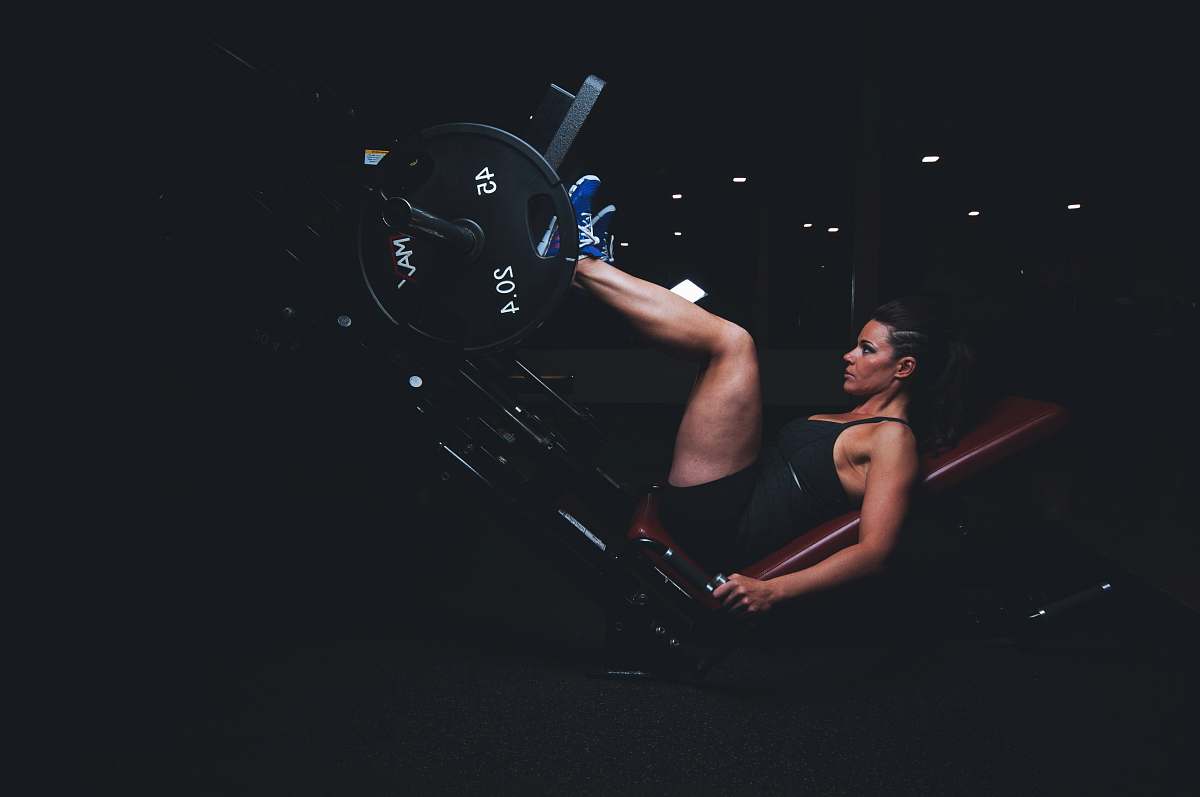 human woman on gym equipment person