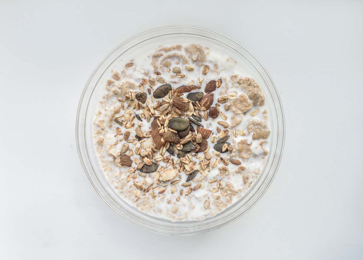 breakfast oatmeal with milk oatmeal