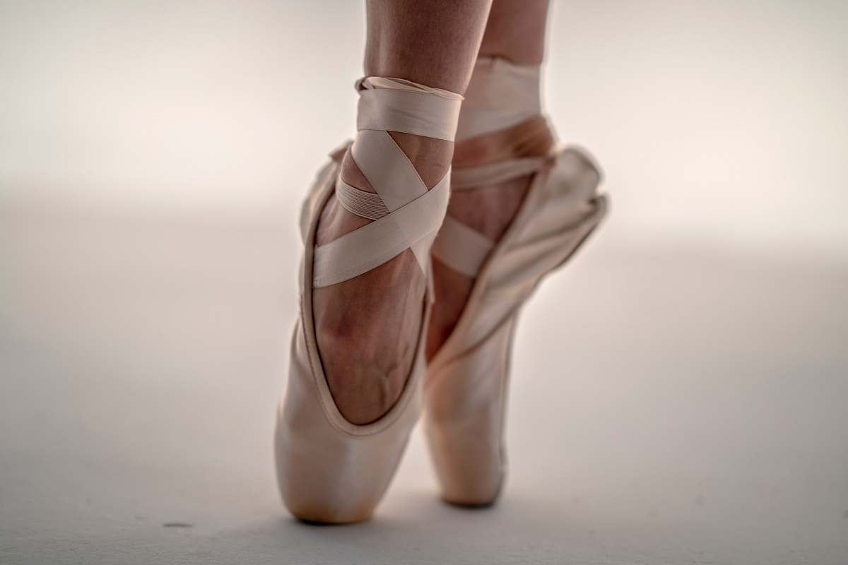 dance pair of brown ballerina shoes ballet