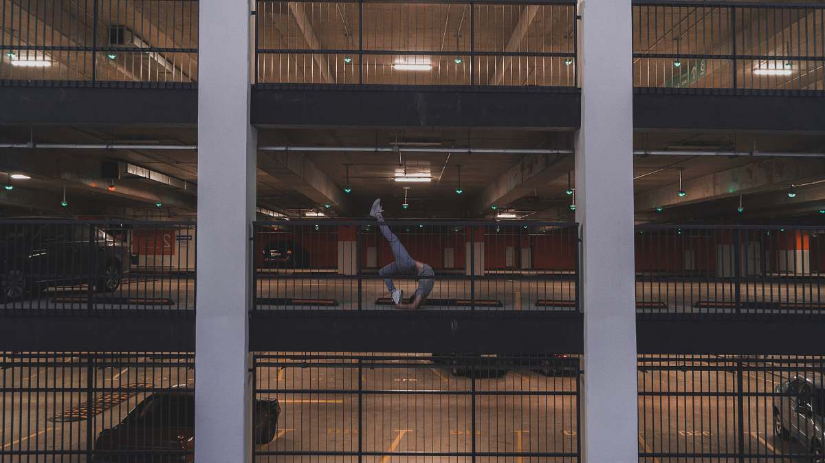 person person doing exercise acrobatic