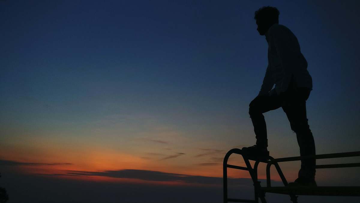 person silhouette photo of man outdoors