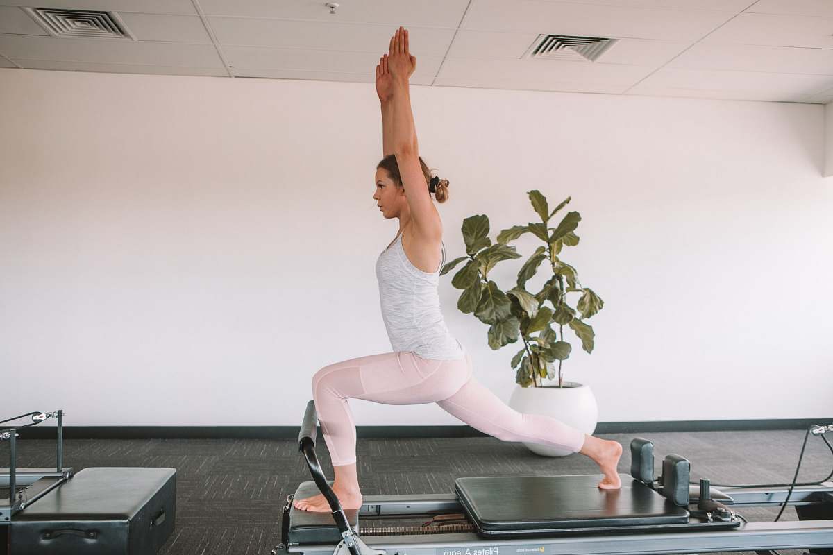 person woman stretching on her leg stretch