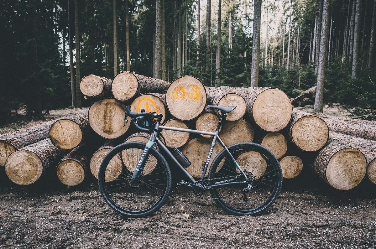 wood gray city bike linz