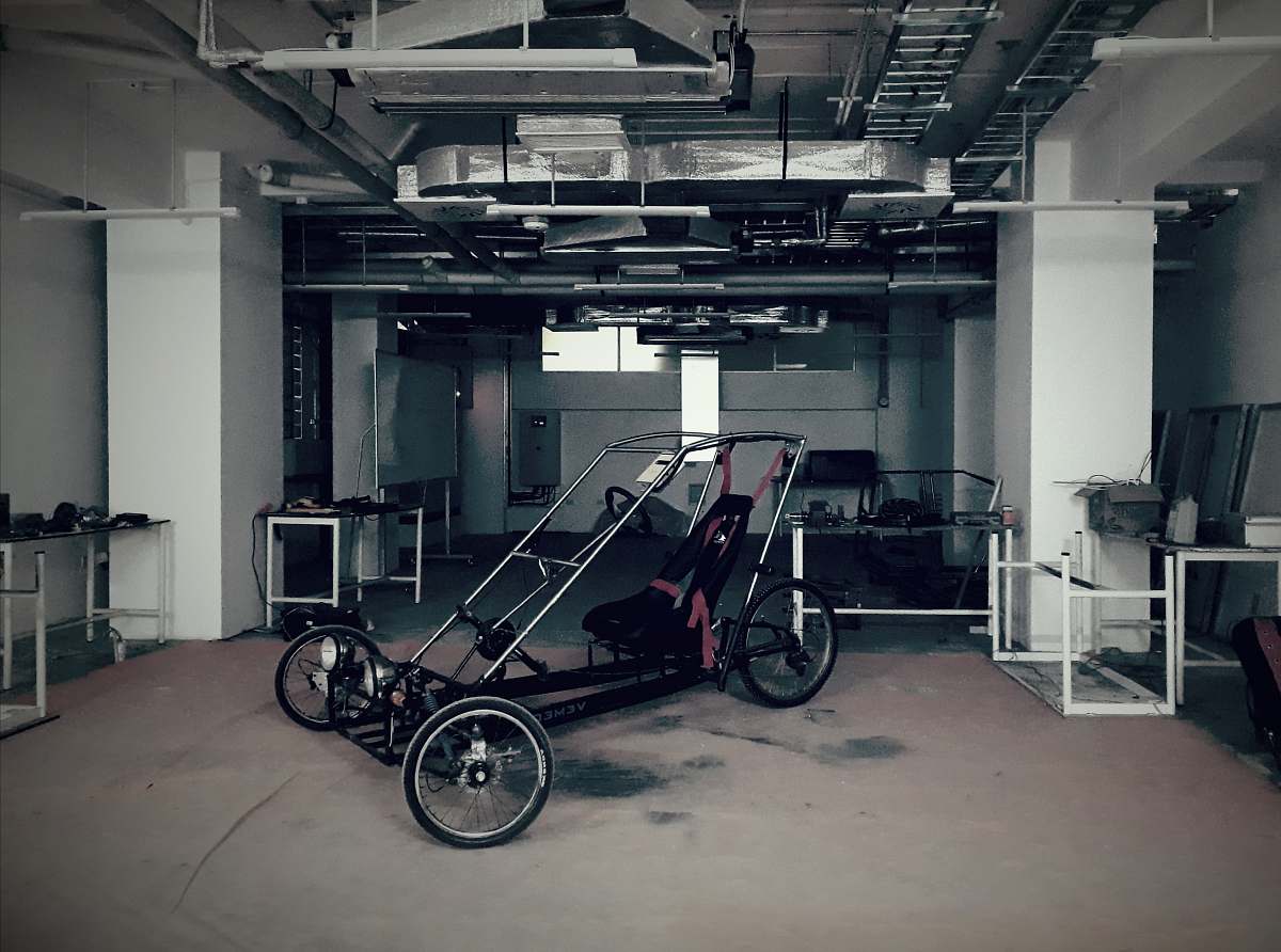 wheel black and gray dune buggy inside room bicycle
