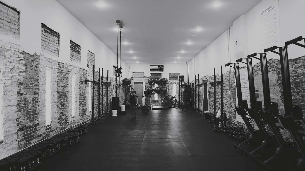 Black-and-white Grayscale Photography Of Inside Building Corridor Image ...