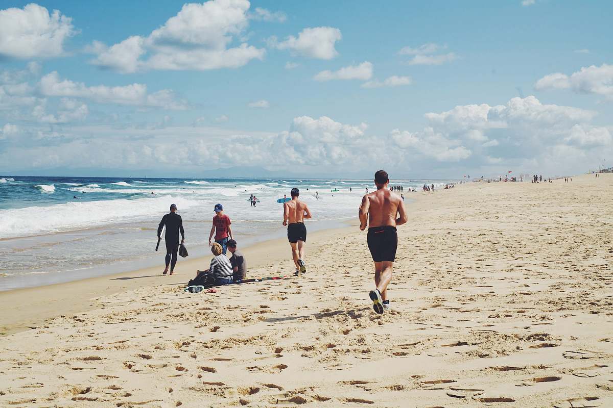 human people on beach clothing