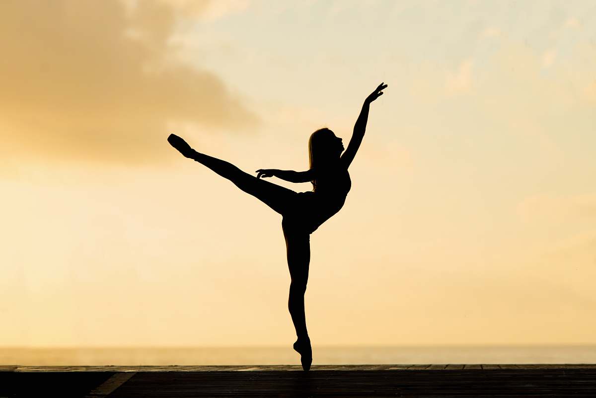 people silhouette of woman dancing ballet dance