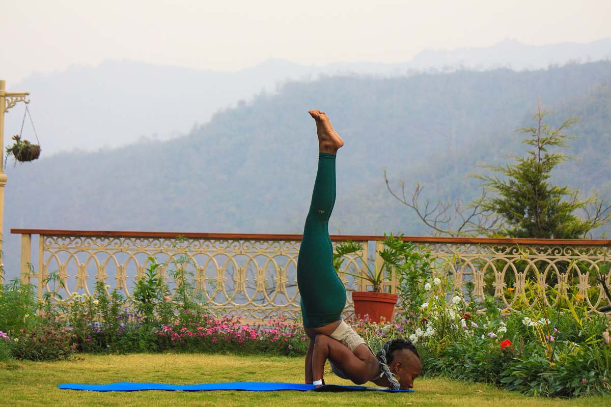 human woman doing fitness exercise exercise