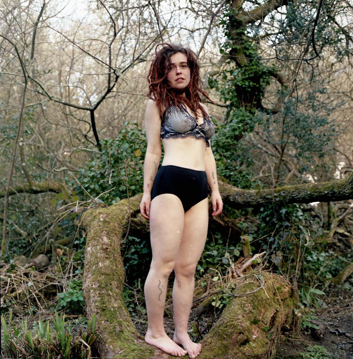 human woman in black and gray bikini people
