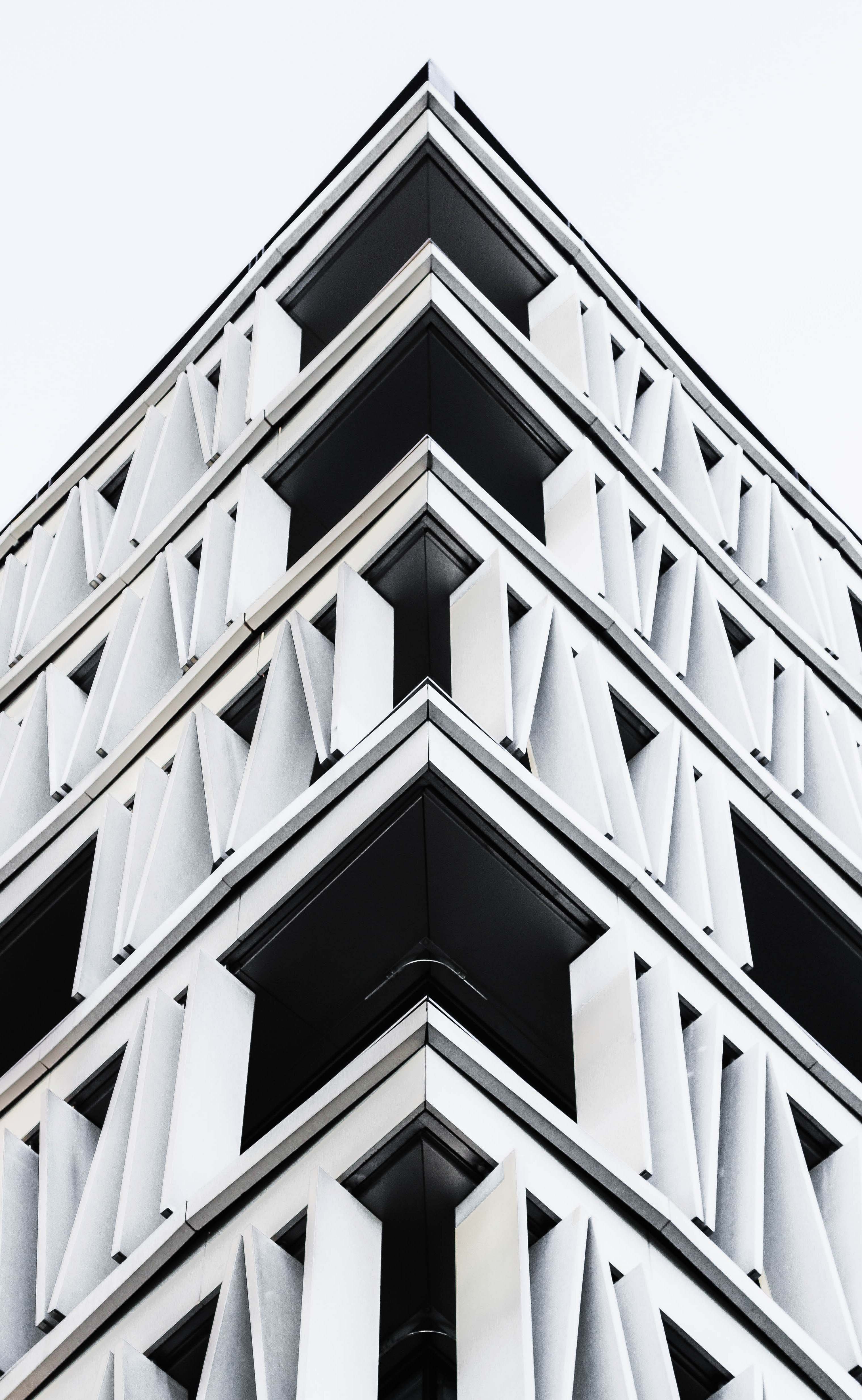 building white and black high rise building black-and-white Image ...