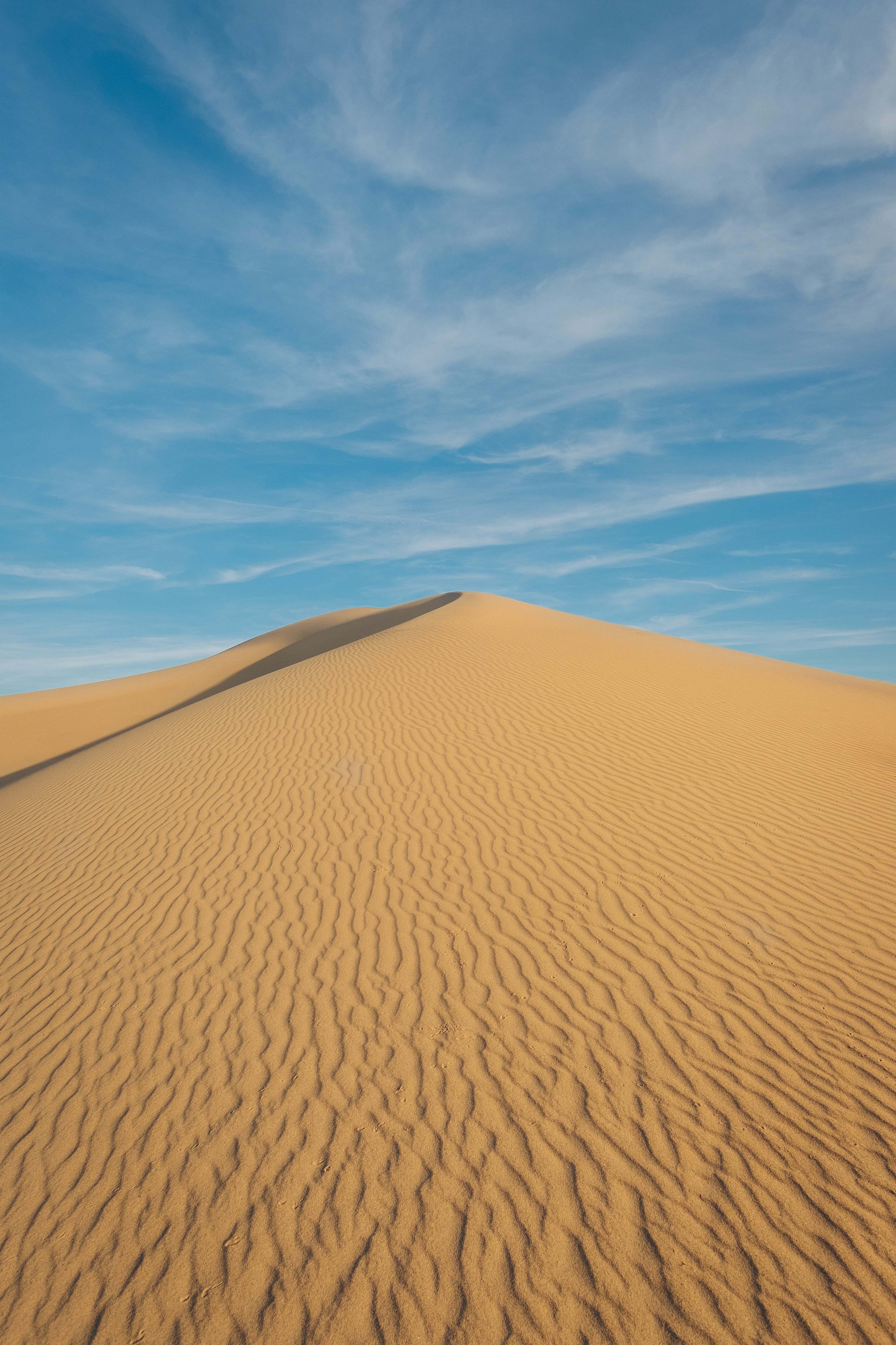 soil desert under clear blue sky sand Image - Free Stock Photo