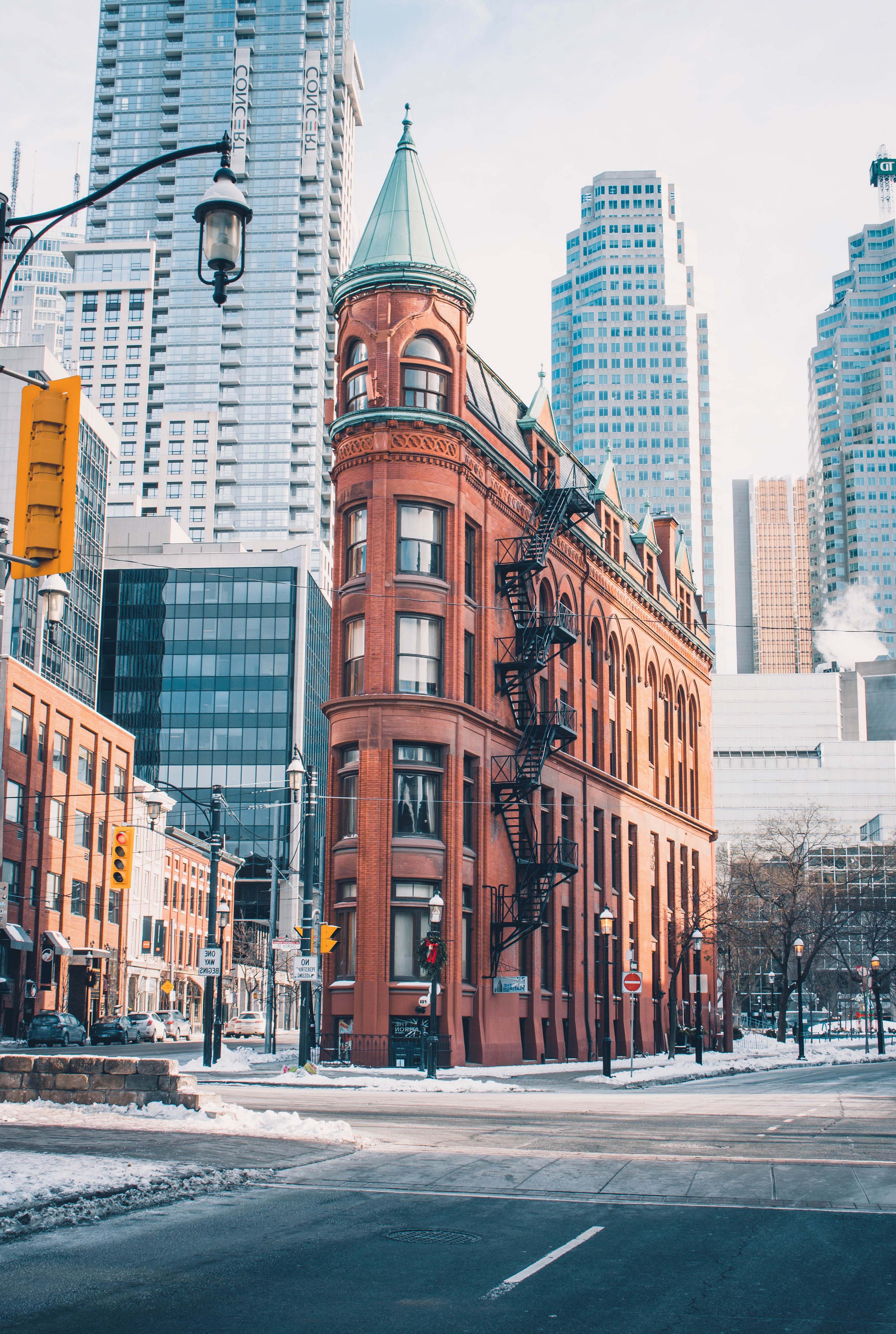 canada brown building near intersection toronto Image - Free Stock Photo