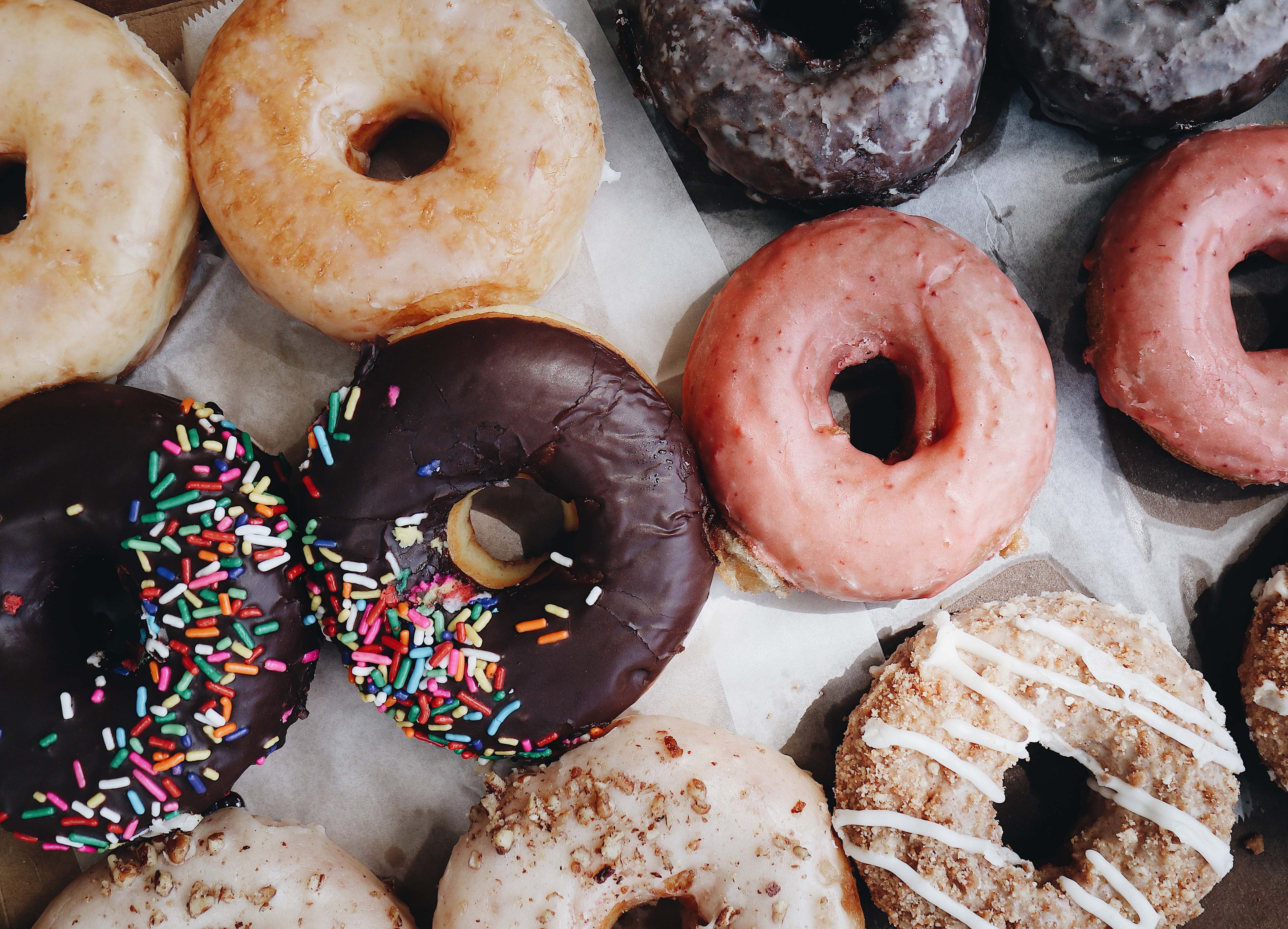 Dessert Pile Of Donuts Donut Image Free Photo