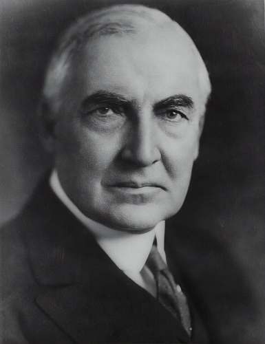 face Senator Warren G. Harding head