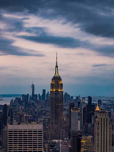 city bird's-eye view photography of high rise buildings downtown