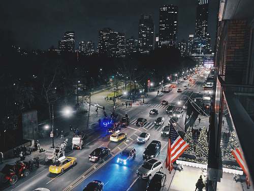 vehicle time-lapse photography of traveling vehicles road