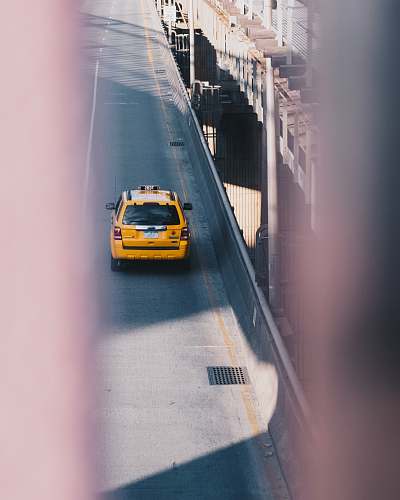 taxi yellow taxi on the road vehicle