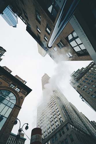 building worm's-eye view of buildings skyscraper