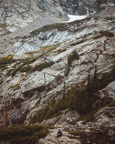 nature man by the side of a gray mountain outdoors