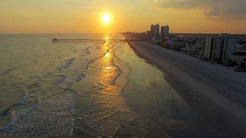 light aerial photography body of water sunlight