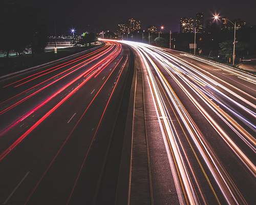 road lighting photography of road chicago