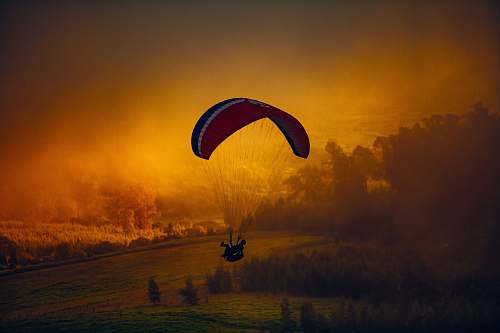 adventure paragliding during sunset leisure activities