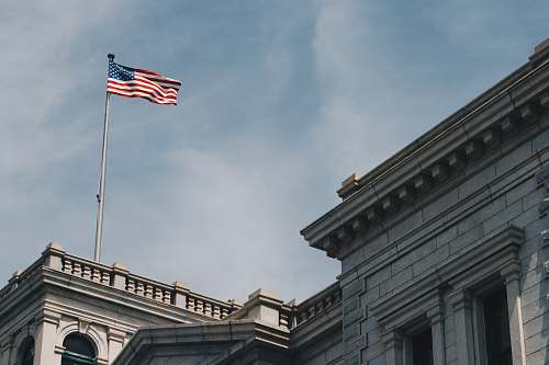 flag American Flag on building charleston
