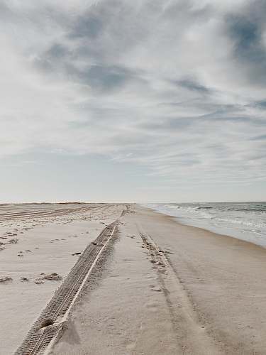 ground brown sand near sea under white clouds during daytime soil