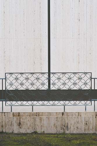 handrail gray steel frames banister