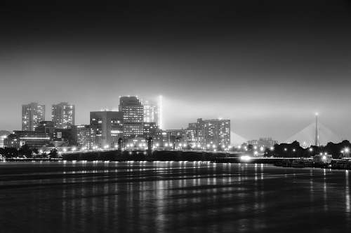 black-and-white grayscale photography of cityscape urban