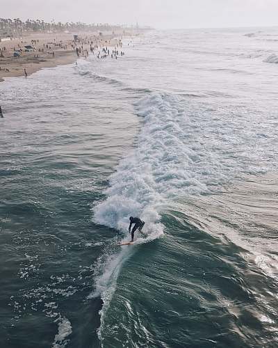 ocean man surfing on the wave sea