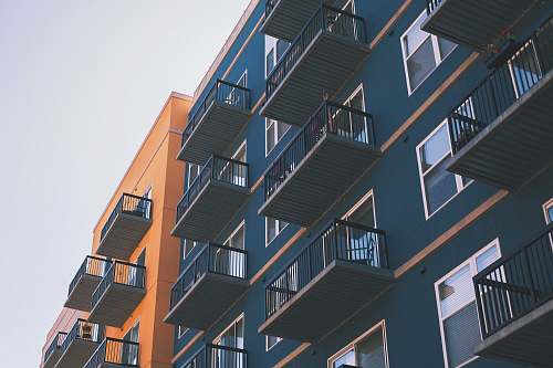 balcony low angle view of building railing