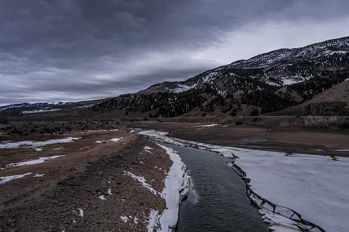 outdoors black and white mountains nature